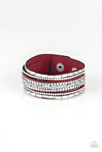 Load image into Gallery viewer, Paparazzi Accessories - Rebel In Rhinestones - Red

